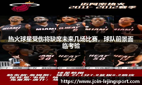 热火球星受伤将缺席未来几场比赛，球队前景面临考验